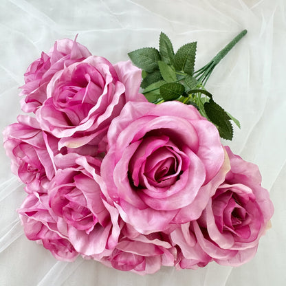 A 9 head Anna rose wedding home decoration rose auditorium hotel scene set DIY design fake flower