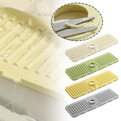 A faucet drain pad splash-proof silicone