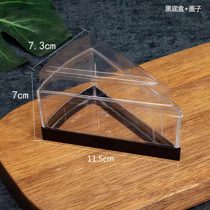 A triangular mold mousse cup disposable hard plastic curved 8 inch cake lasagna gift box lasagna special