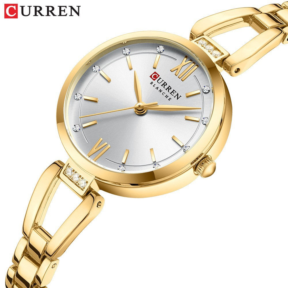 A 9092 Women's Watch Steel Bracelet with Watch Simple Ladies Quartz Bracelet Watch