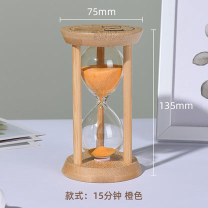 A hourglass ornament