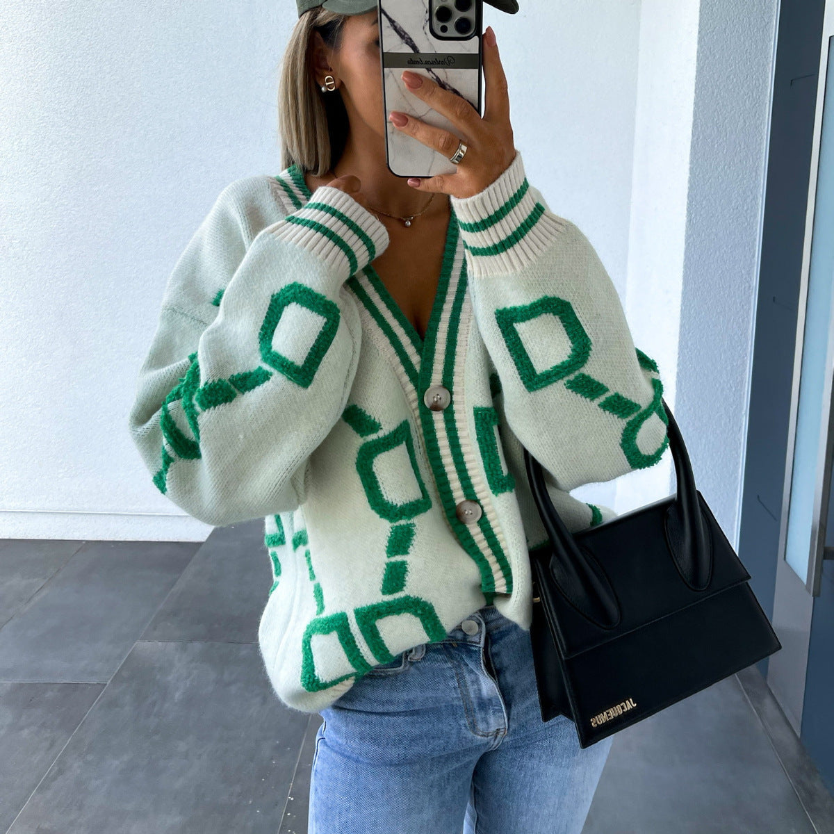 A sweater jacket