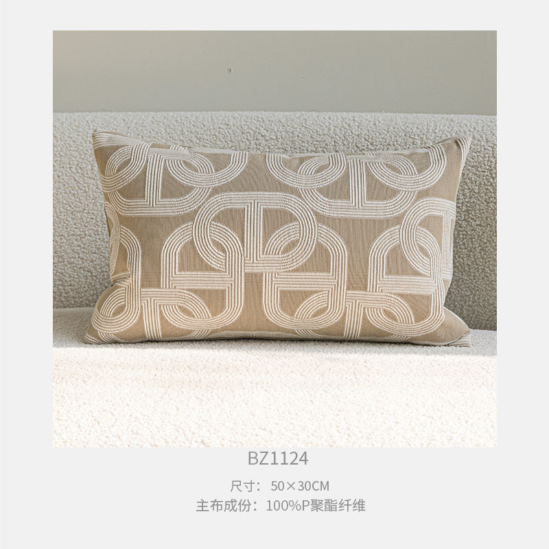 A jacquard throw pillow