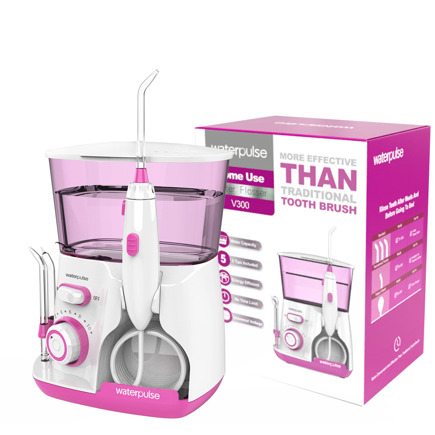 A Waterpulse Tooth Flusher Tooth Cleaner Household Electric Water Dental Floss Cleansing