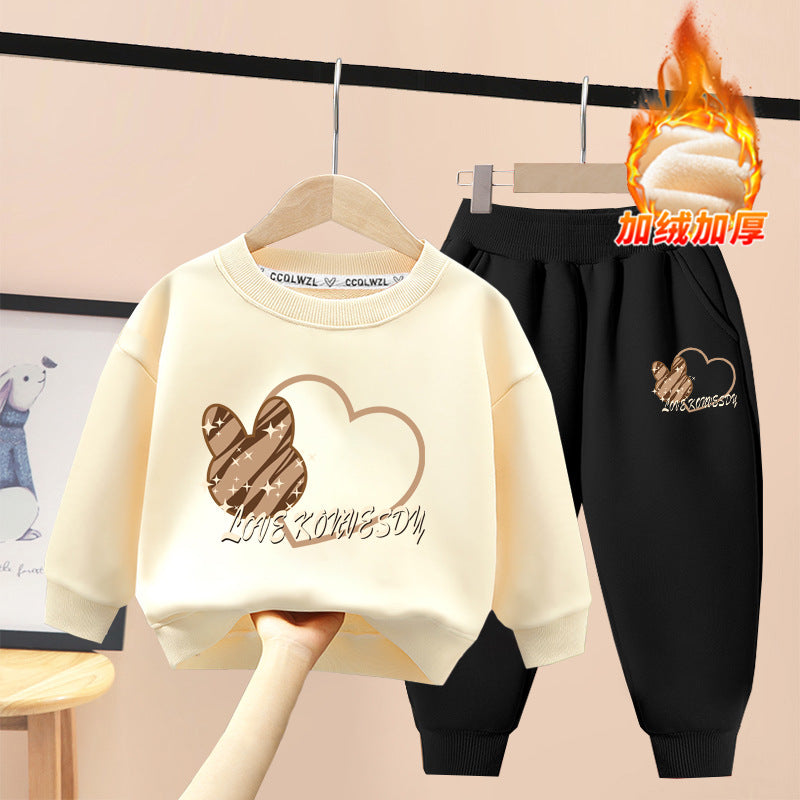 A children's sweatshirt set