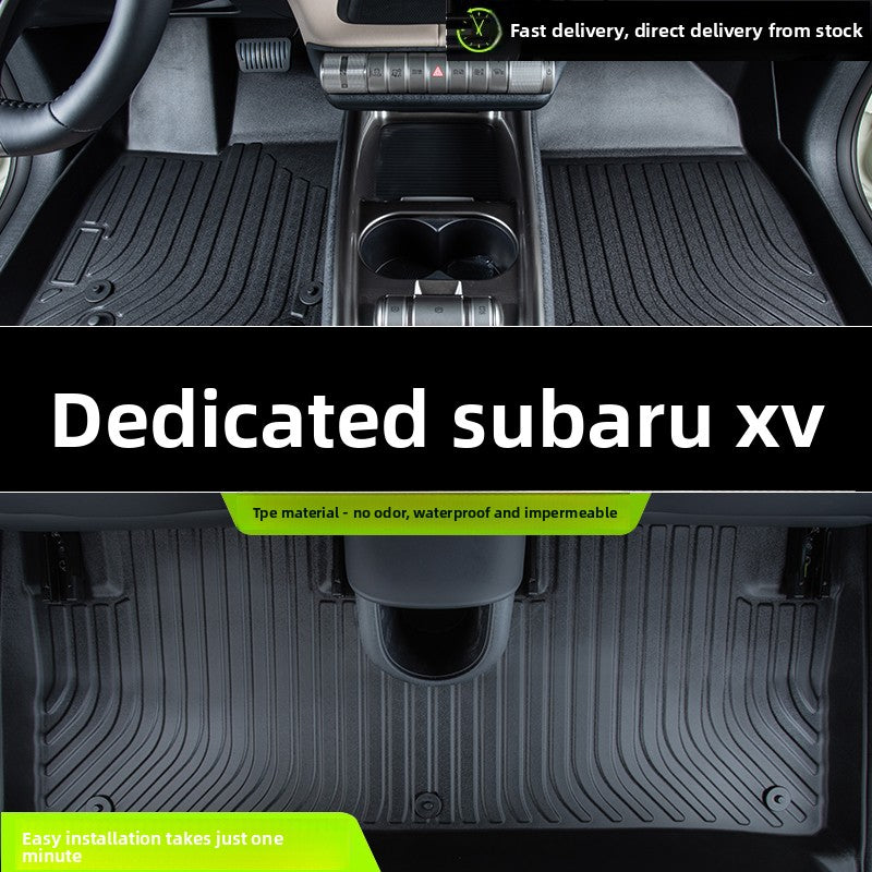 Subaru XV/2012-2017,Full TPE single layer foot pad + trunk pad