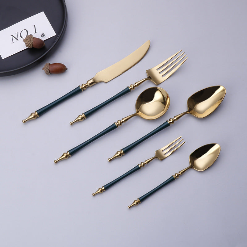 A stainless steel cutlery