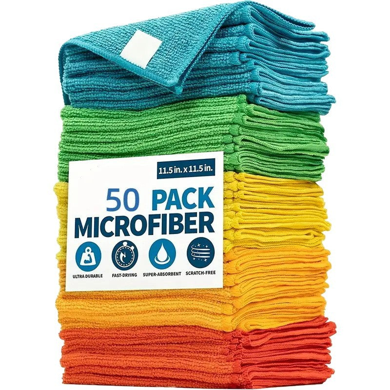 A Absorbent microfiber rag Kitchen dishcloth Home cleaning scouring cloth Car cleaning rag