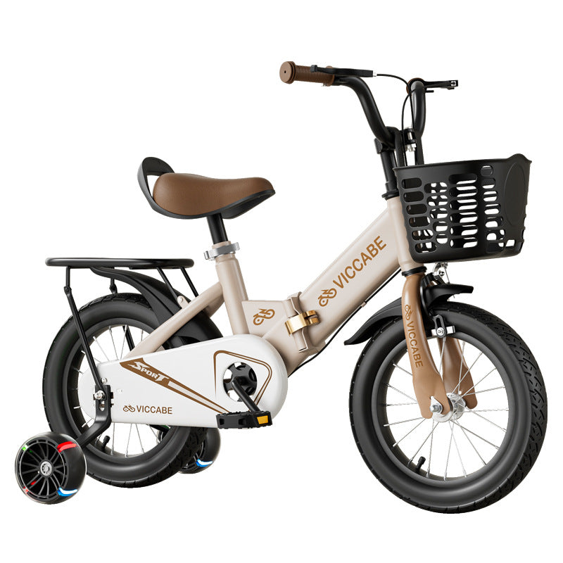 A children's bicycle is foldable