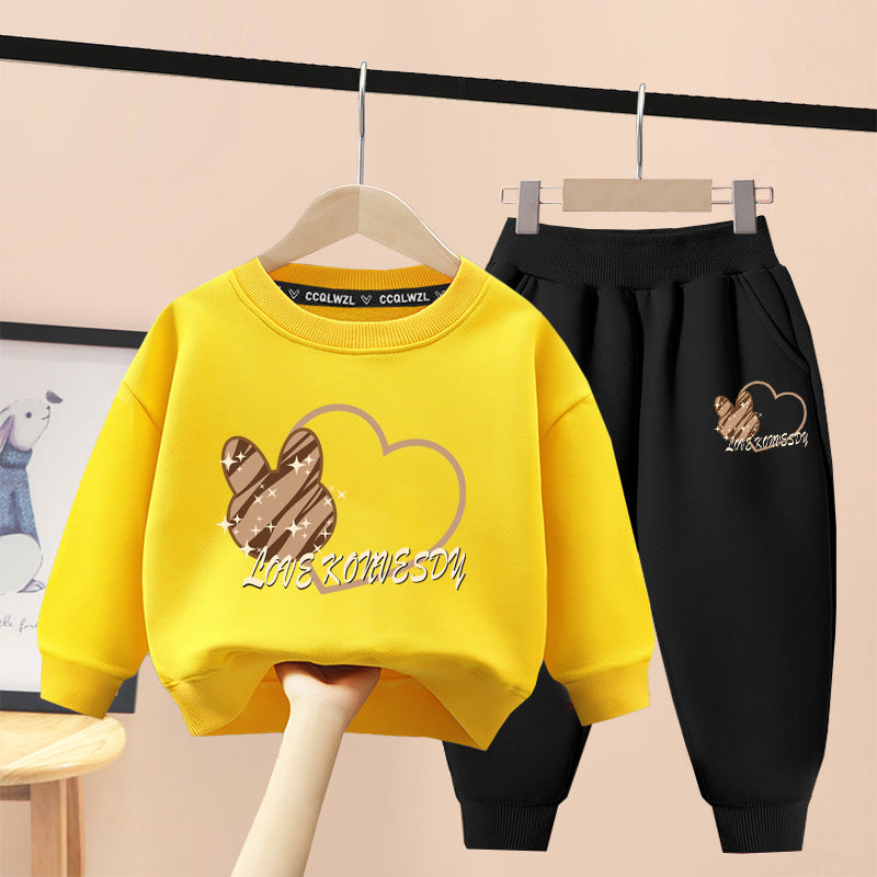 A children's sweatshirt set