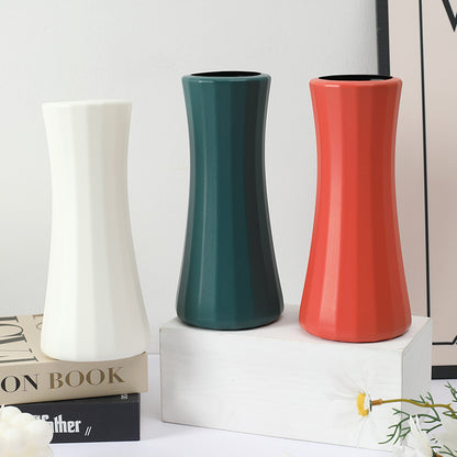 A plastic vase ornament