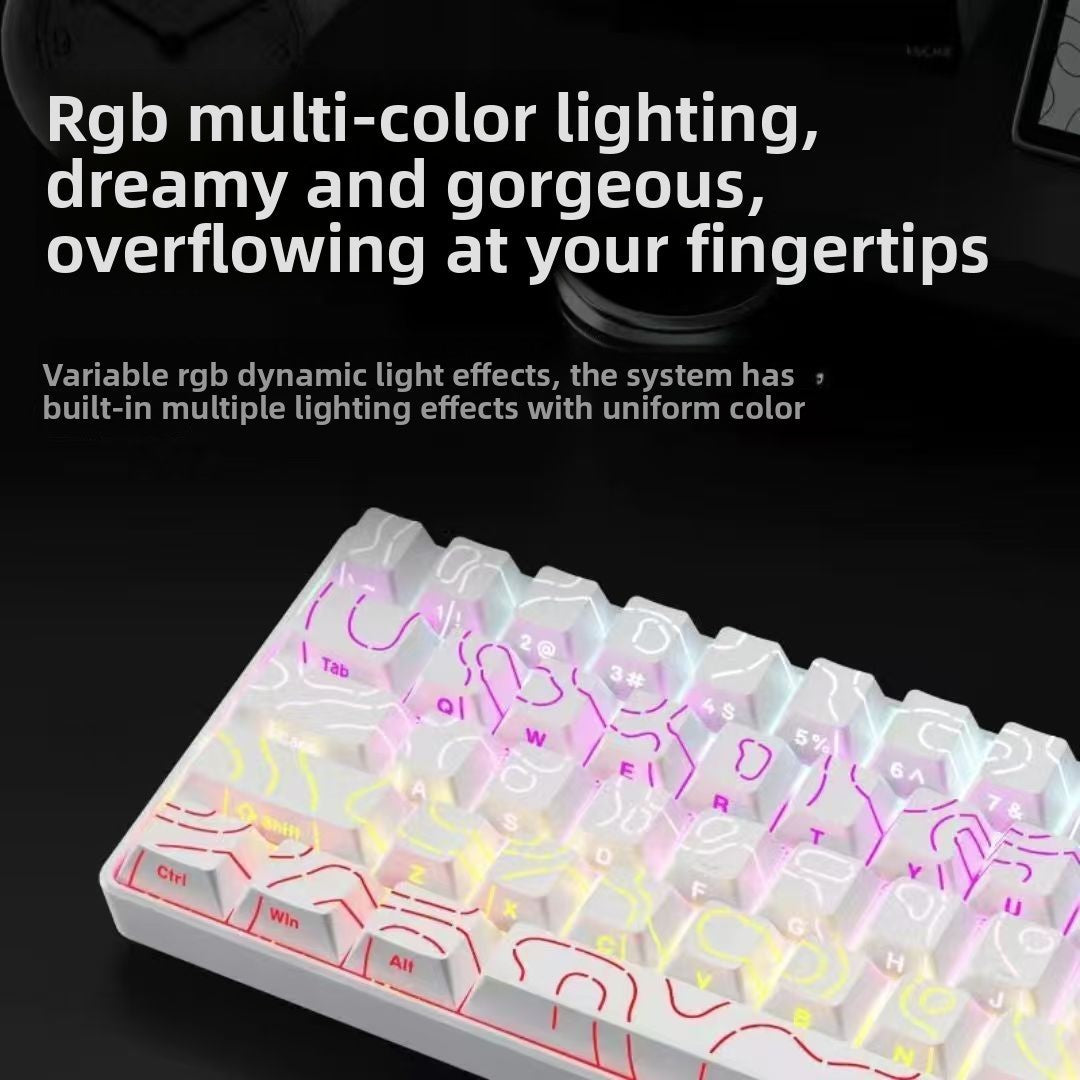 P contour line 4.0 side engraved light transmission keycap suitable for 60-108 key PBT injection molding character line light transmission
