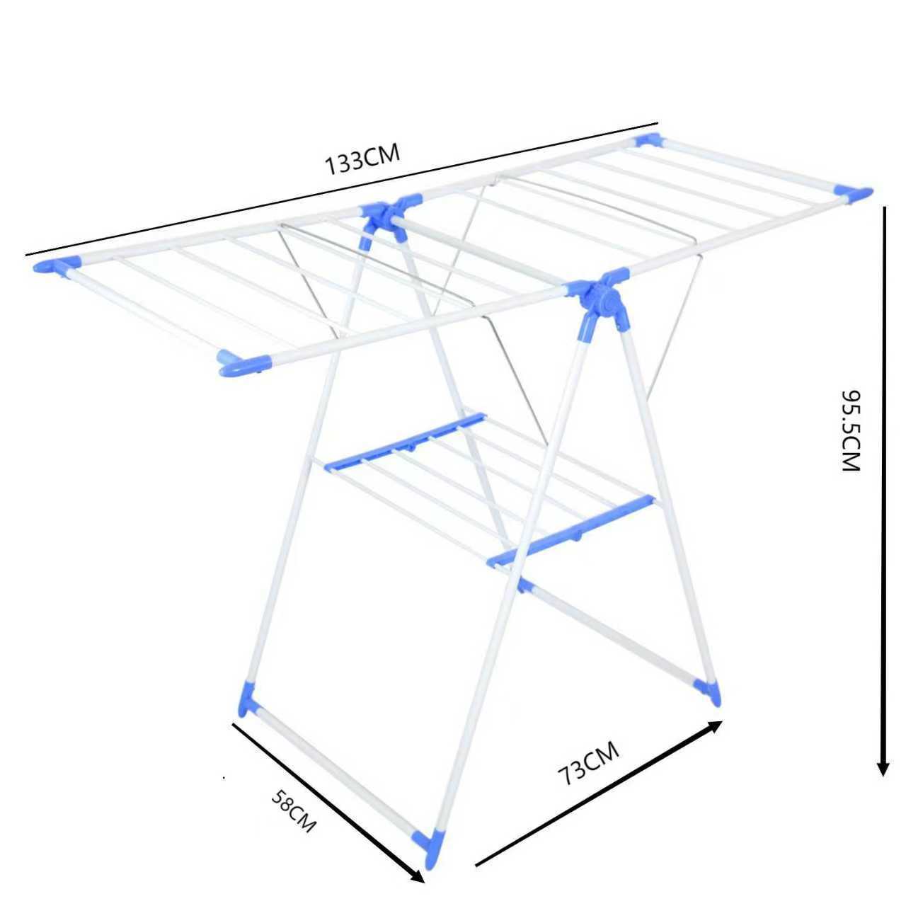 A drying rack floor-to-ceiling bedroom balcony baby home quilt drying removable storage stainless steel folding drying rack