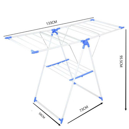 A drying rack floor-to-ceiling bedroom balcony baby home quilt drying removable storage stainless steel folding drying rack