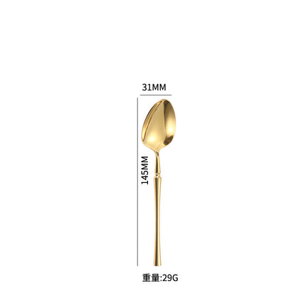 A stainless steel tableware