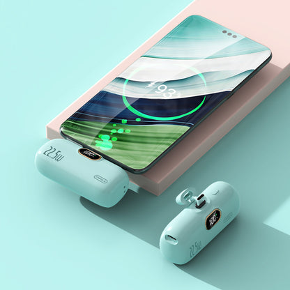 A mini portable small capsule power bank tail plug outdoor mobile phone emergency mobile power supply