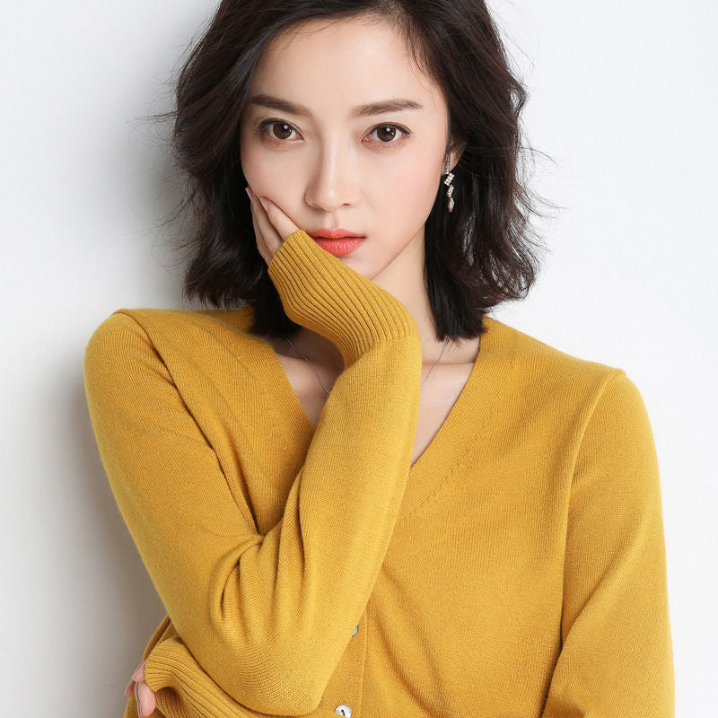 A knitted cardigan jacket