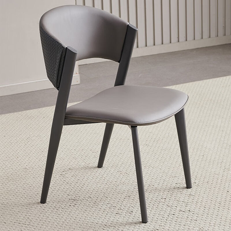 A leather metal seat