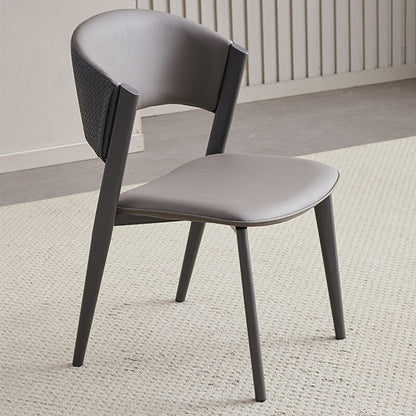 A leather metal seat