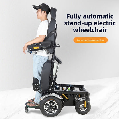 A fully electric wheelchair standing wheelchair