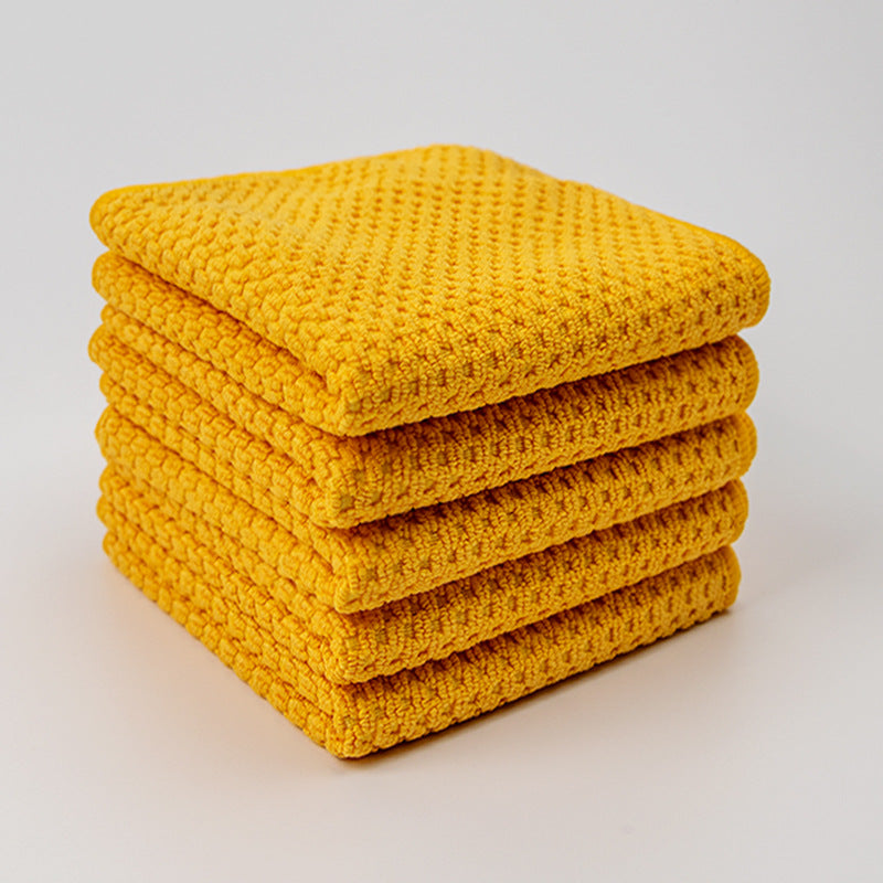 A Corn kernels dishcloth wholesale thickened water absorption and oil removal microfiber kitchen towel multi-functional cleaning rag