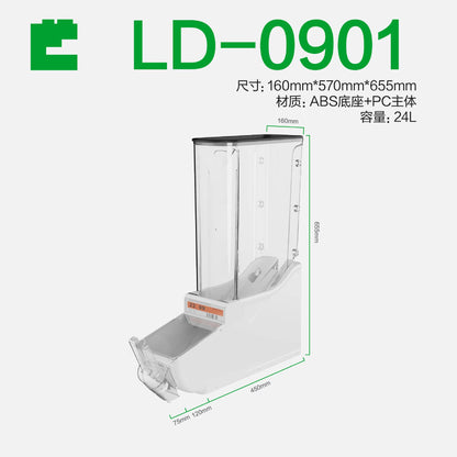 A Large capacity food box Plastic sealed display box Transparent belt display warehouse PC material Plastic box Storage box