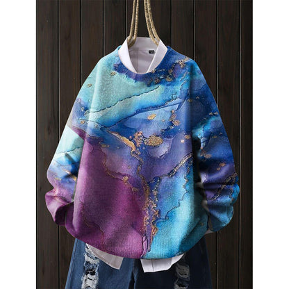 A printed sweater