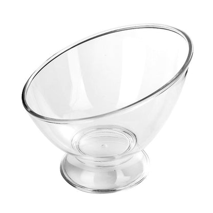 A Household Japanese diagonal salad bowl Large capacity creative fruit and vegetable dressing bowl Hotel restaurant Transparent dessert bowl