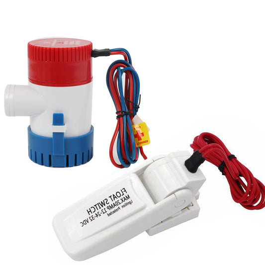 A Bilge Pump, Marine Drainage Pump, DC Submersible Pump, Micro Water Pump 1100gph Gallon RV Water Supply Pump