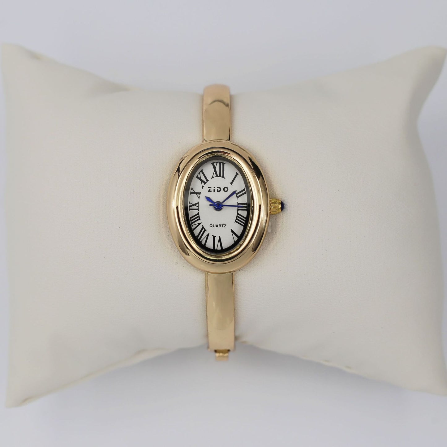A new watch women's rose gold diamond ring, light luxury, high-end niche design, oval bracelet watch explosion