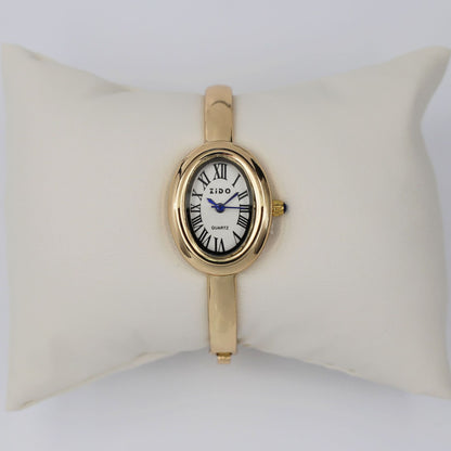 A new watch women's rose gold diamond ring, light luxury, high-end niche design, oval bracelet watch explosion