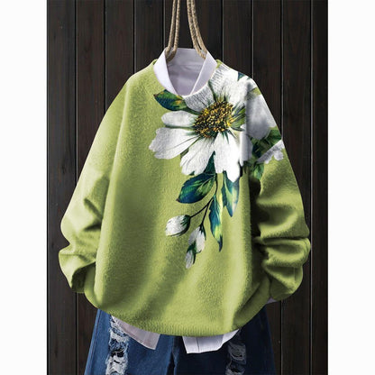 A printed sweater