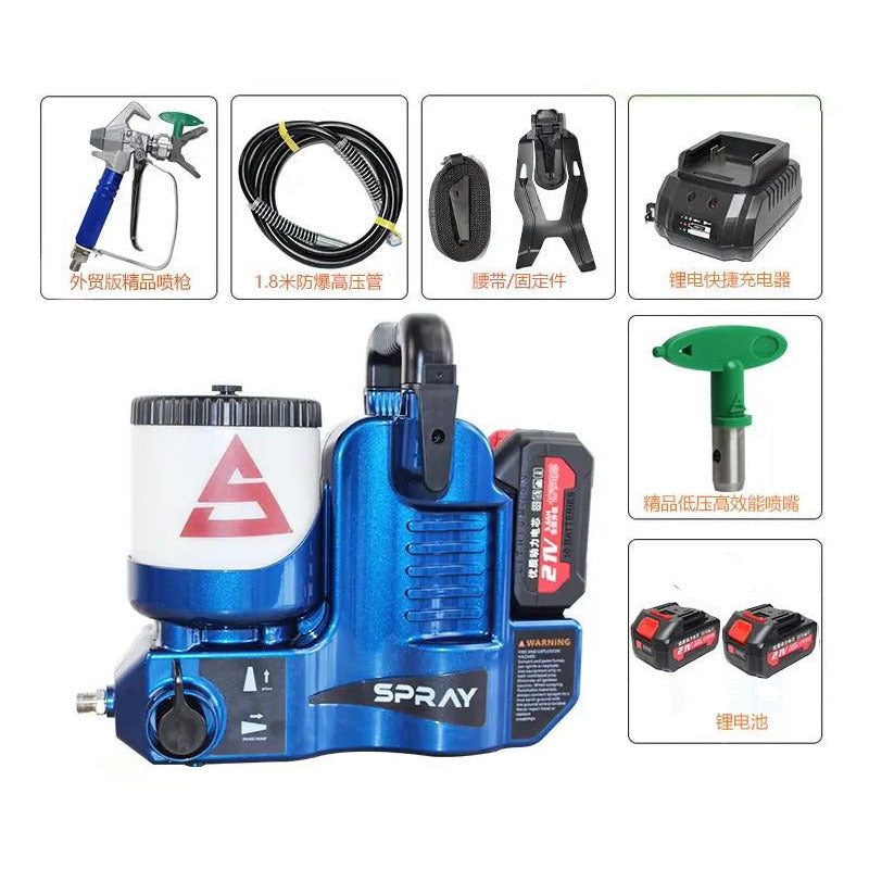 A High Voltage Handheld Lithium Battery Repair Sprayer Paint Paint High Voltage Airless Portable Rechargeable Electric Spray Gun