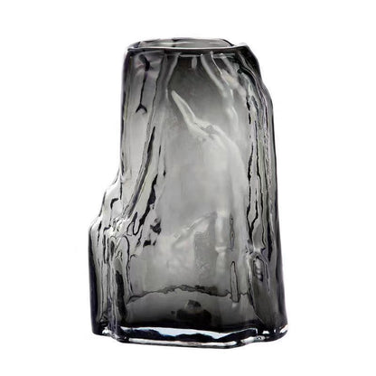 A European creative handmade glass vase, living room Internet celebrity ornament, water raising vase, dried flowers, household rockery vase