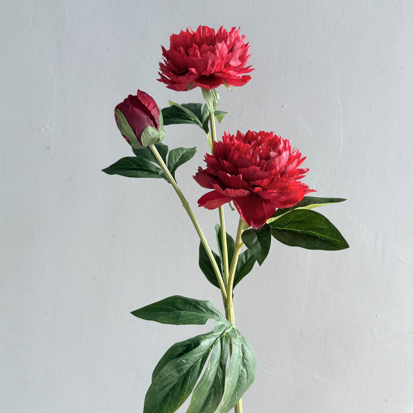 A high-quality simulated three-headed peony, peony home decoration