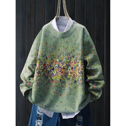 A printed sweater