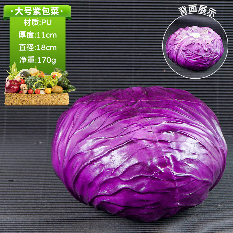 A simulated vegetable early education props studio shooting props window ornaments fake cabbage radish fake vegetables