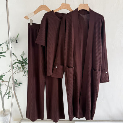 A three-piece knitted set