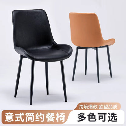 A Leather Dining Chair Home Hotel Reception Chair Leisure Chair Durable Dining Chair