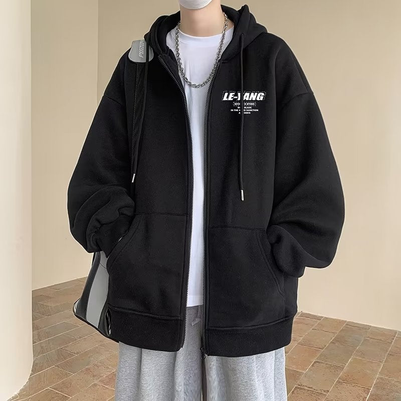 A hooded jacket