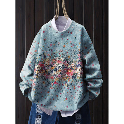 A printed sweater