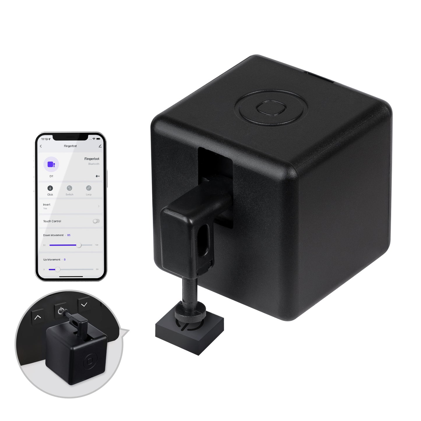 A graffiti bluetooth bluetooth smart finger robot app remote control