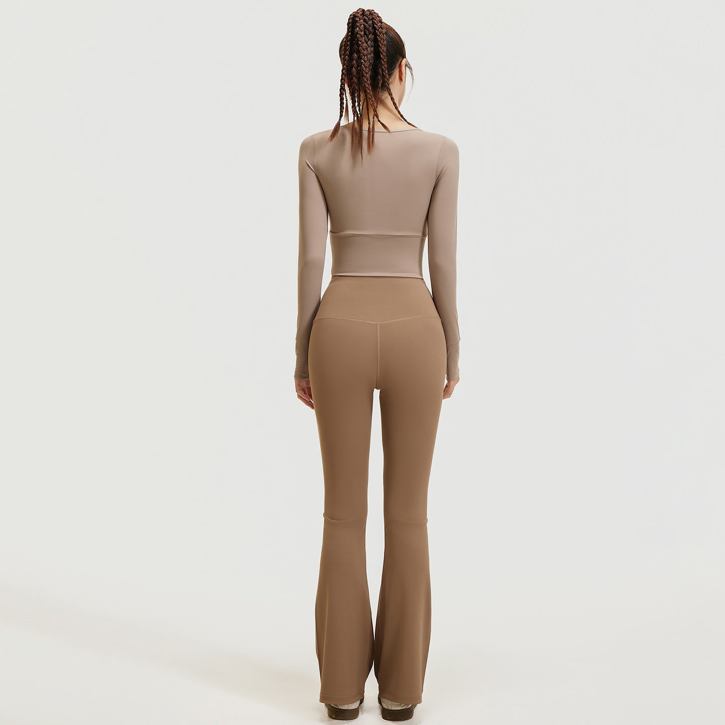 A High elastic, slim and thin yoga suit, nude suit, high waist running sports fitness suit