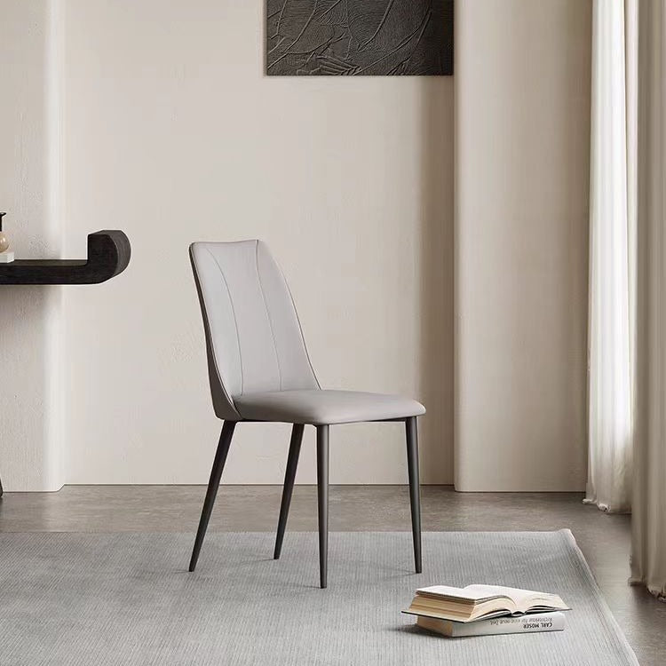 A metal leather chair seat