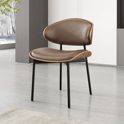 A PU leather chair seat