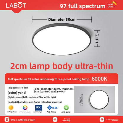 A Ultra-thin round LED lamps wholesale balcony light bedroom light living room light household aisle corridor light three-proof ceiling light