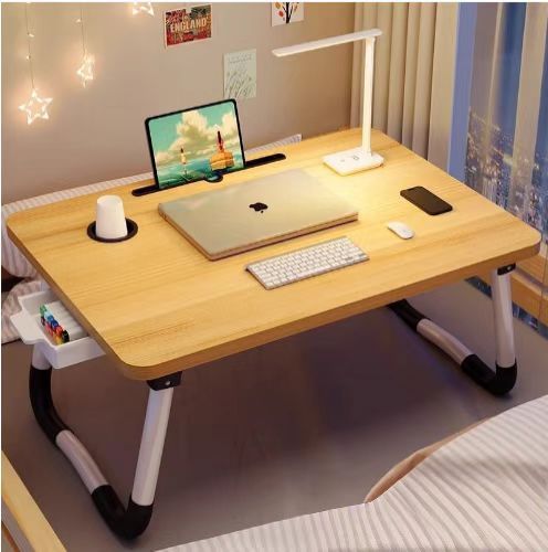 A: Removable bed table dormitory folding desk free computer desk office furniture