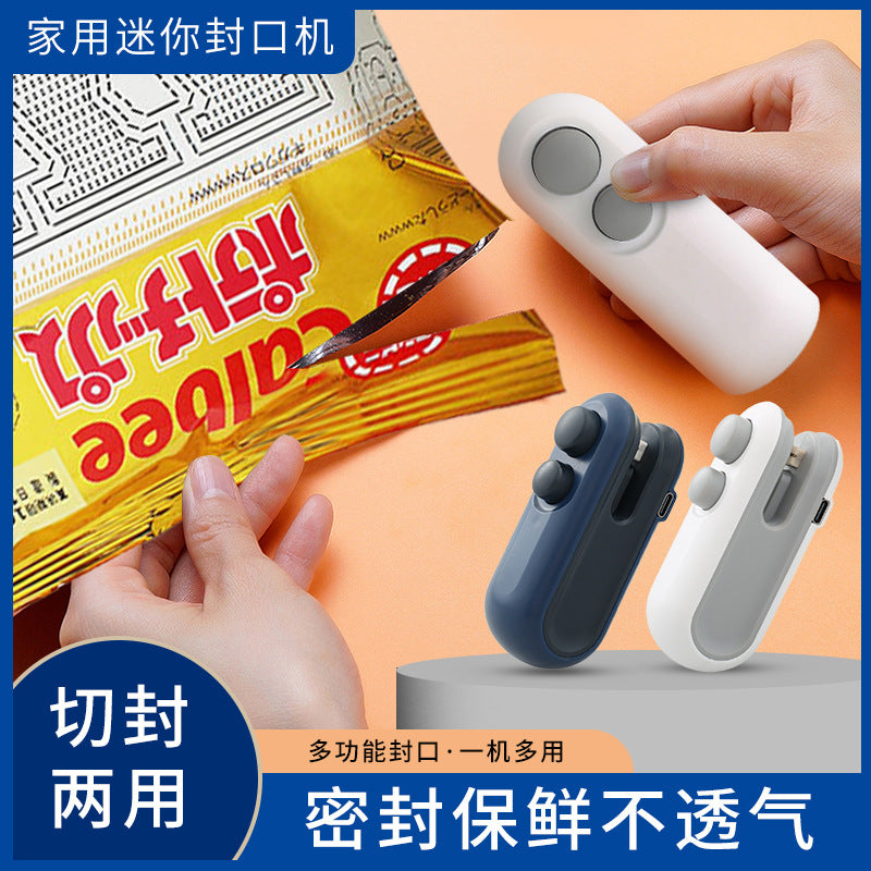 A Mini Plastic Sealing Machine Sealing Machine Built-in Battery