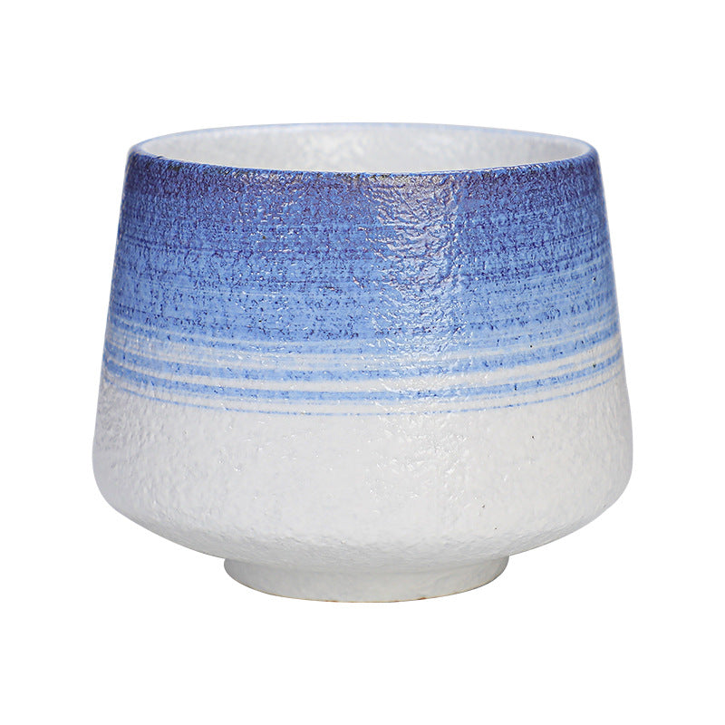 A coarse pottery coffee cup creative latte latte flower cup ceramic Japanese retro kung fu tea set teacup master cup water cup