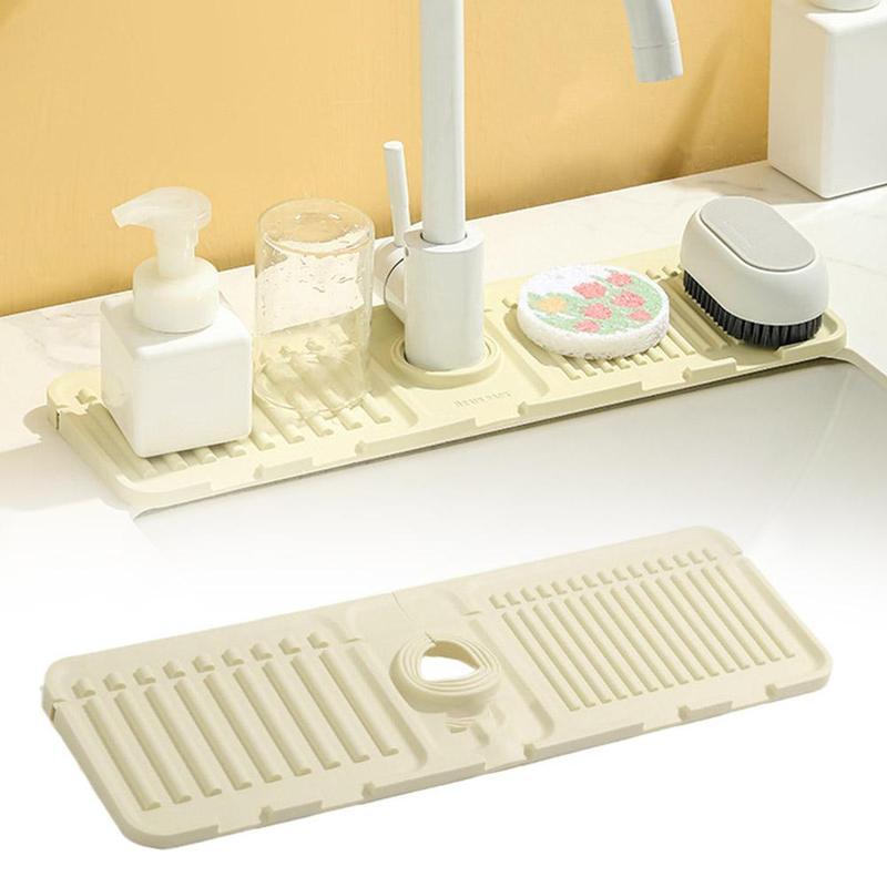 A faucet drain pad splash-proof silicone